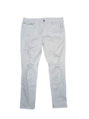 AE AirFlex+ Patched White Athletic Skinny Jean Sz 38z32